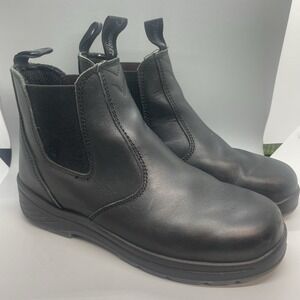 Thorogood Men's 6" Black Soft Toe Leather Station Boots USA Made 8.5M / 10.5W